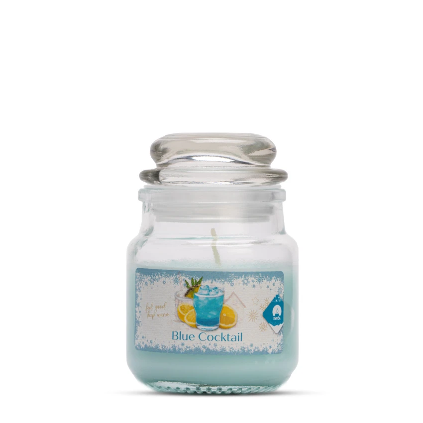 Dišeča sveča - sveča.si mini jar Blue Cocktail
