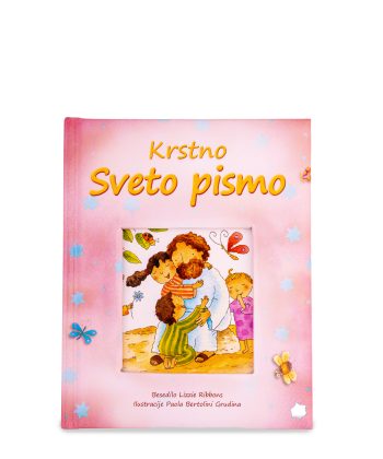 Sveča.si krstno sveto pismo roza