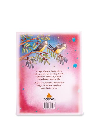 Sveča.si krstno sveto pismo roza hrbtna stran