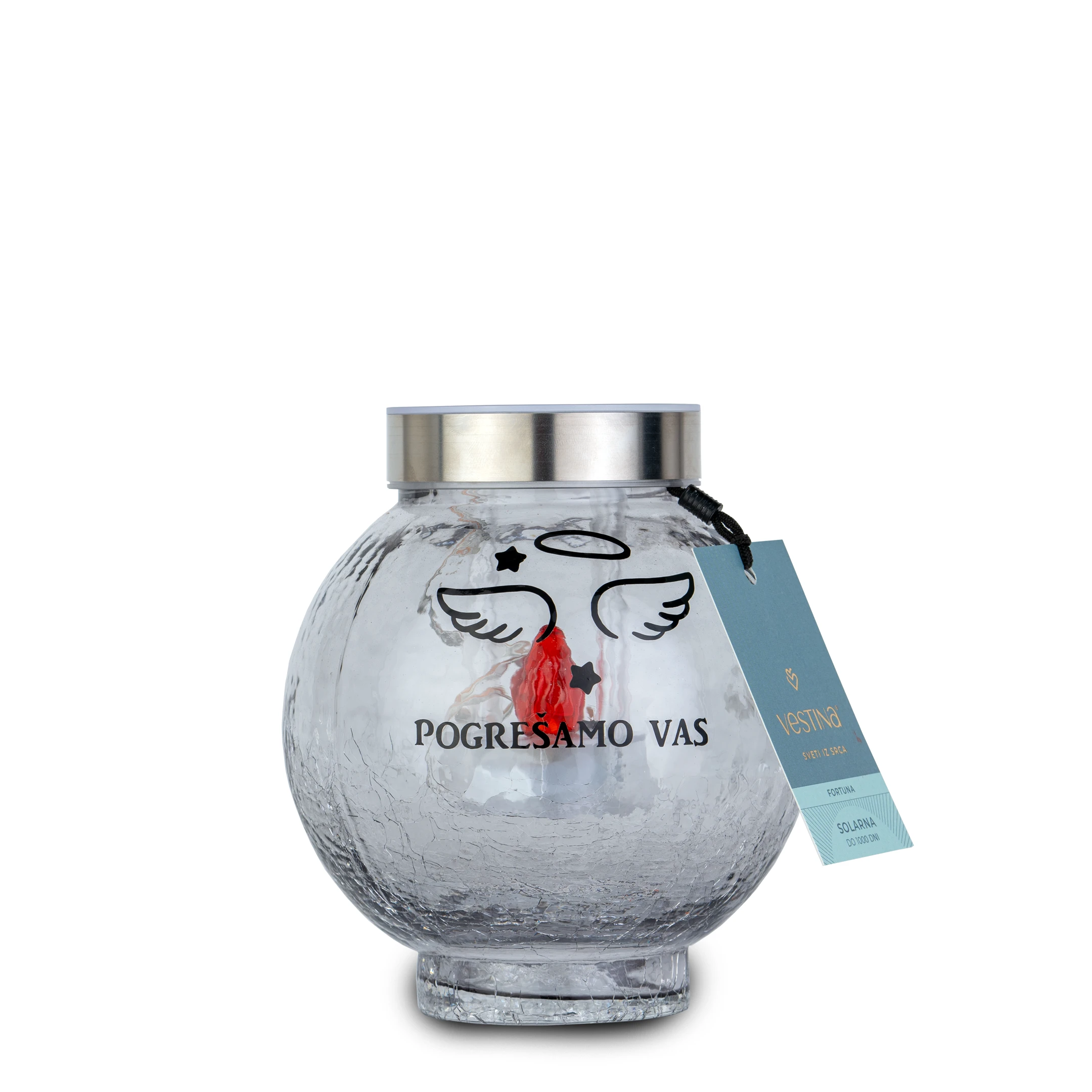 Sveča si zdelki Solarna Lomljenka Z napisom