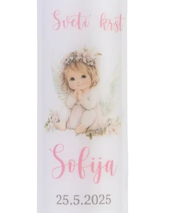 Sveča si izdelki krstna sveča z angelčkom